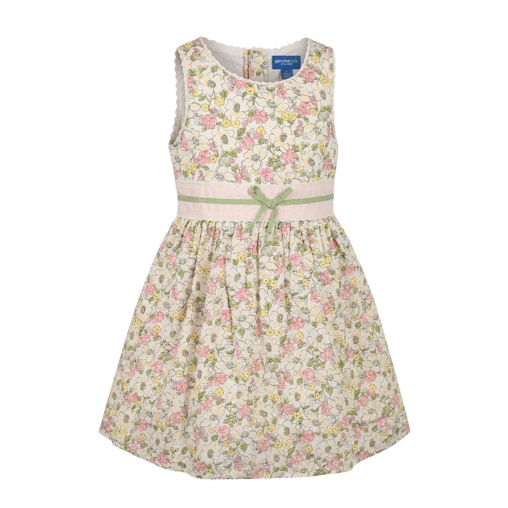 Genuine‎ Kids from OshKosh Girls 4T Floral Sleeveless Dress Pink Yellow Green